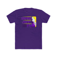 EmpireJeffTV Purple and Gold Logo Men's Cotton Crew Tee