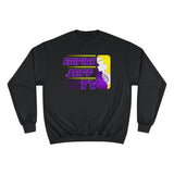 EMPIREJEFFTV Retro Sports Logo Sweatshirt — Champion Crewneck - Purple & Gold