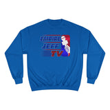 EMPIREJEFFTV Retro Sports Logo Sweatshirt — Champion Crewneck - Red & Blue