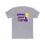 EmpireJeffTV Purple and Gold Logo Men's Cotton Crew Tee