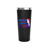 EmpireJeffTV Red and Blue Logo Copper Vacuum Insulated Tumbler, 22oz