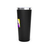 EmpireJeffTV Purple and Gold Logo Copper Vacuum Insulated Tumbler, 22oz