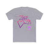 We Love LA Purple Font Tee — Los Angeles Graphic Cotton Crew Shirt