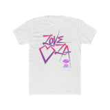 We Love LA Purple Font Tee — Los Angeles Graphic Cotton Crew Shirt