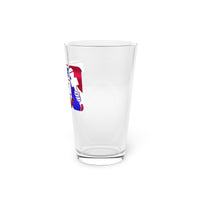 EmpireJeffTV Red and Blue Logo Pint Glass, 16oz