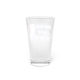 EmpireJeffTV Red and Blue Logo Pint Glass, 16oz