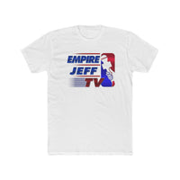 EmpireJeffTV Red White and Blue Logo Men's Cotton Crew Tee