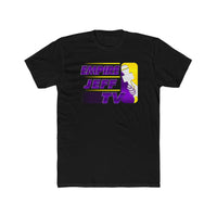 EmpireJeffTV Purple and Gold Logo Men's Cotton Crew Tee