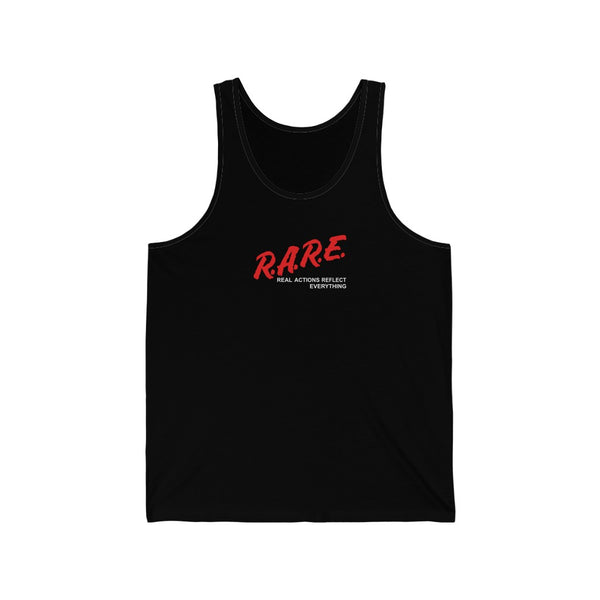 R.A.R.E. (Real Actions Reflect Everthing) Unisex Jersey Tank